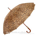 High quality wooden handle easy open straight umbrella strom proof wooden umbrella
